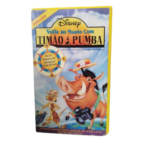 VHS - Volta ao mundo com Timão e Pumba - Dublado (usado)