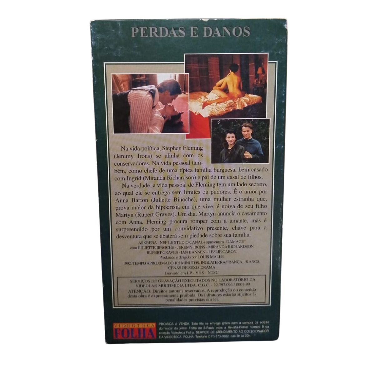 VHS - Perdas e Danos - Legendado (usado) - Imagem 2