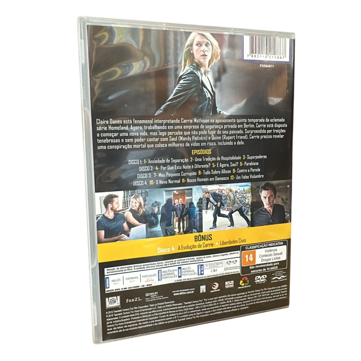 DVD box - Homeland - quinta temporada completa - seminovo - Imagem 4