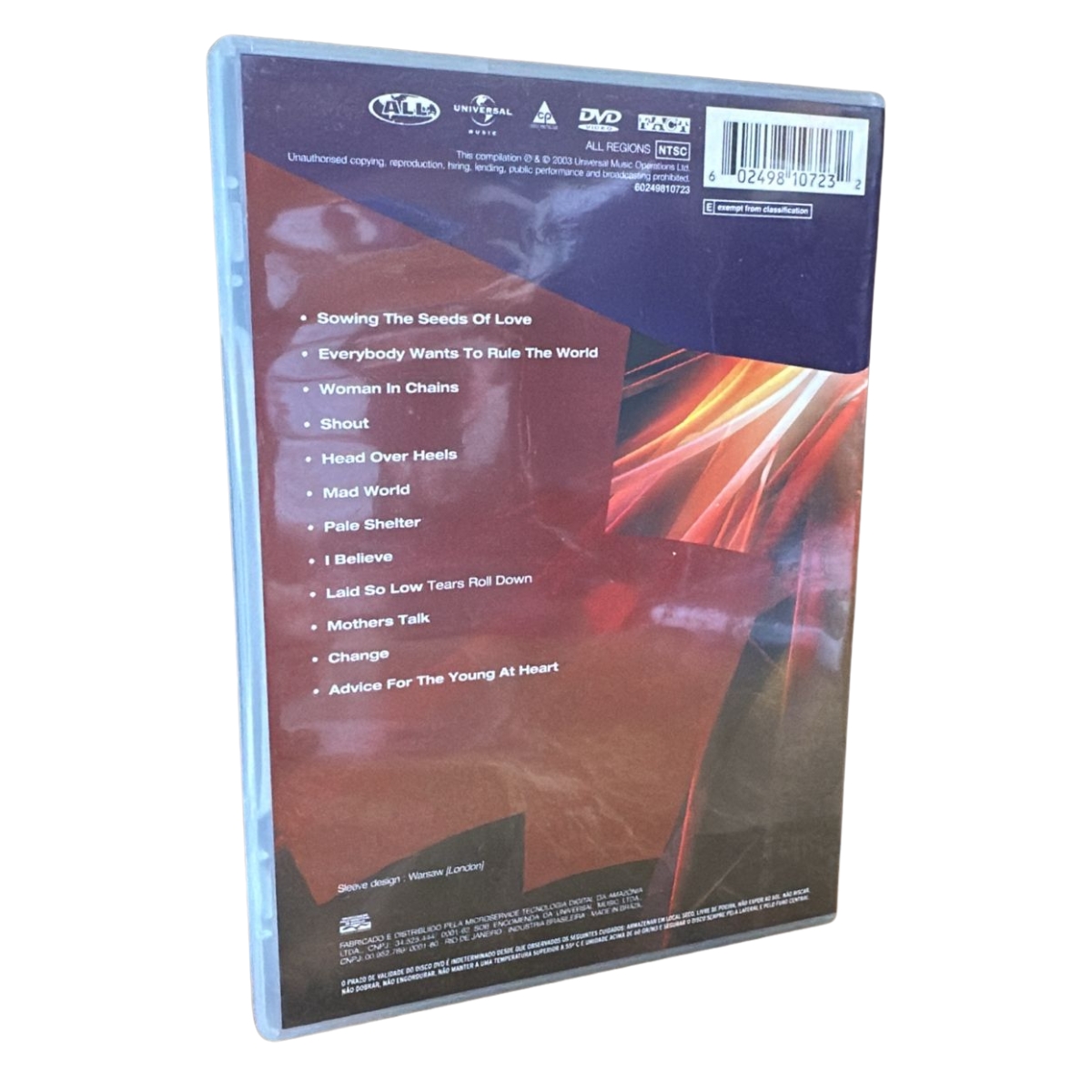 DVD - Tears for fears - Tears roll down 82-92 - seminovo - Imagem 4
