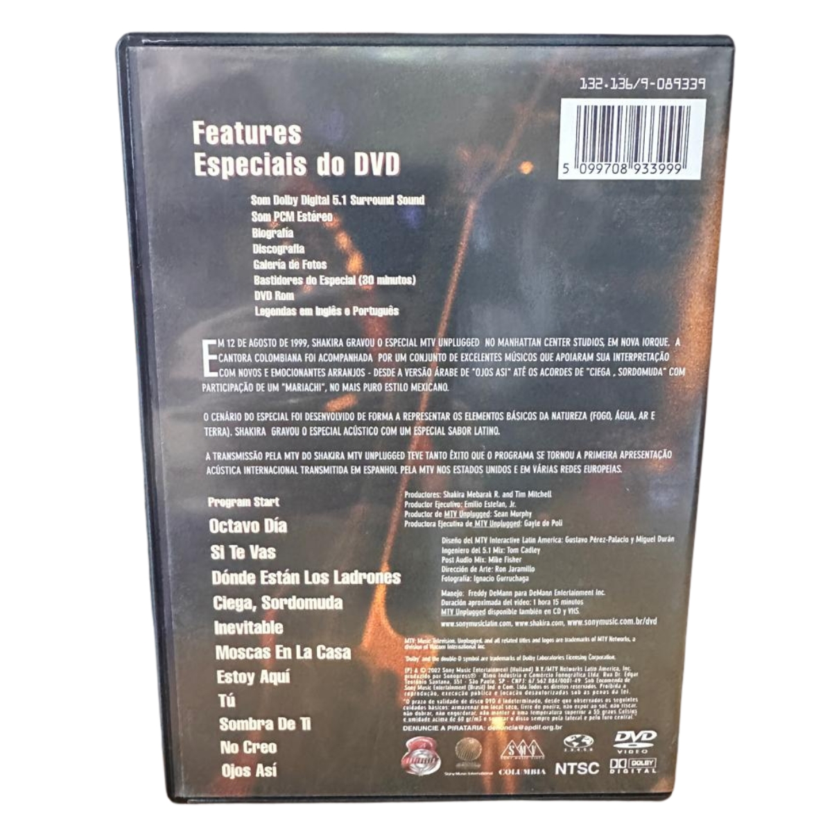 DVD - Shakira - MTV acústico - seminovo - Imagem 2