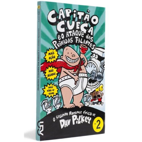 Livro - Capitão Cueca e o ataque das privadas falantes - Dav Pilkey (Usado)