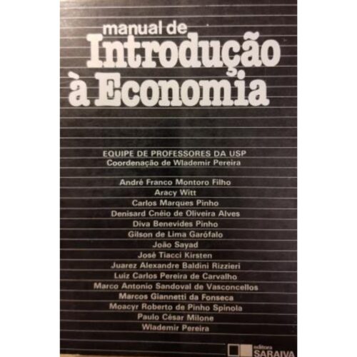 Livro - Manual de Introdução à Economia - Wlademir Pereira (Usado)