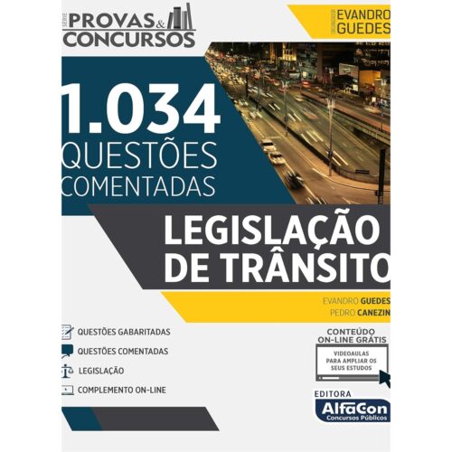 Livro - 1034 questões comentadas Legislação de Transito - Evandro Guedes (Usado)