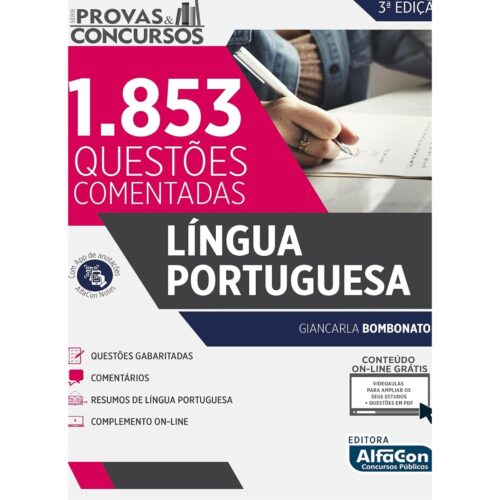 Livro - 1854 questoes comentadas de lingua Portuguesa - Giancarla Bombonato (Usado)