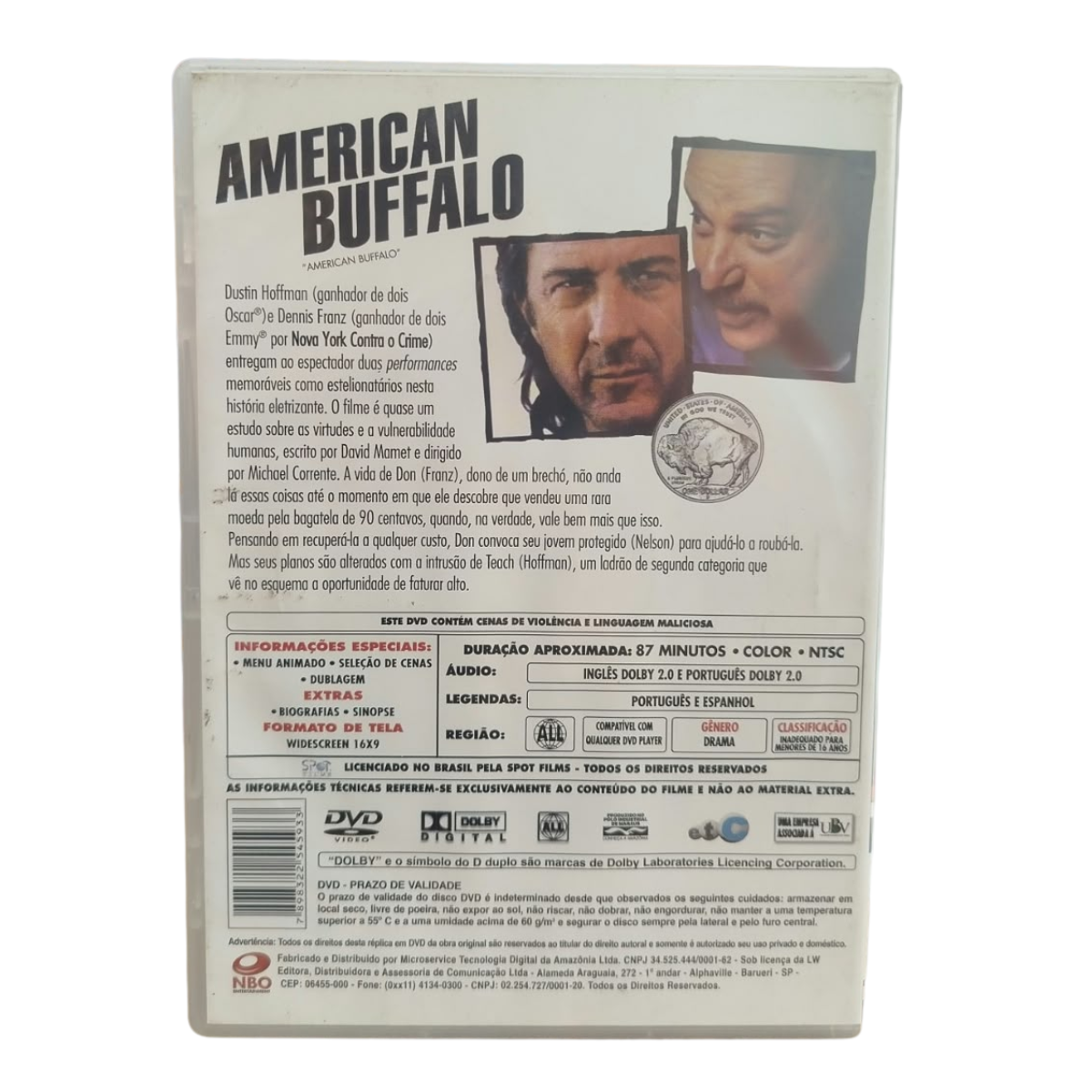 DVD FILME - American Buffalo (seminovo) - Imagem 3