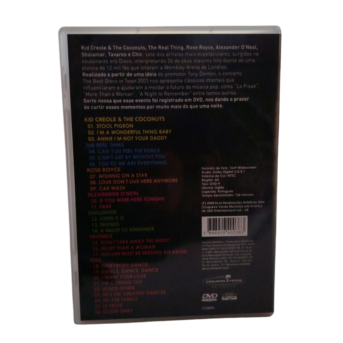 DVD MUSICAL - O Melhor da Disco Music - ao vivo (seminovo) - Imagem 3