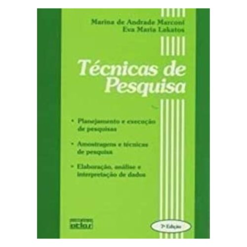 Livro - Técnicas de Pesquisa - Marina de Andrade Marconi (Usado)