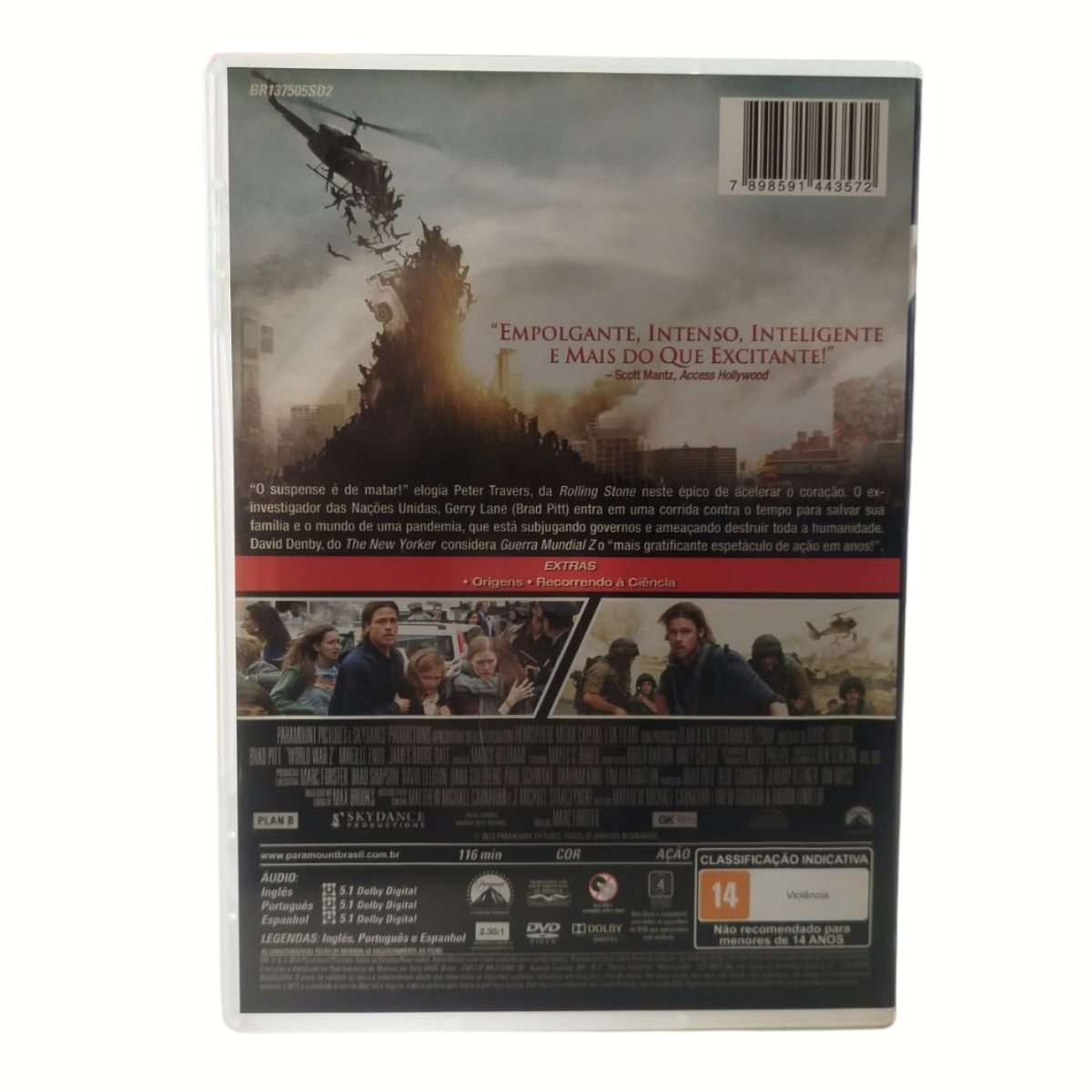 DVD - Guerra Mundial Z (seminovo) - Imagem 4