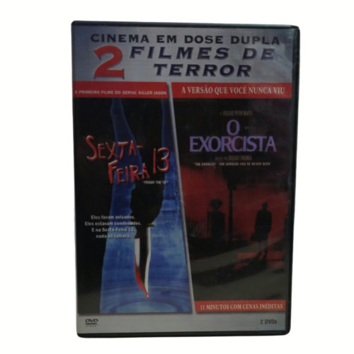 DVD Duplo - 2 Filmes - Sextafeira 13 + O Exorcista (seminovo)