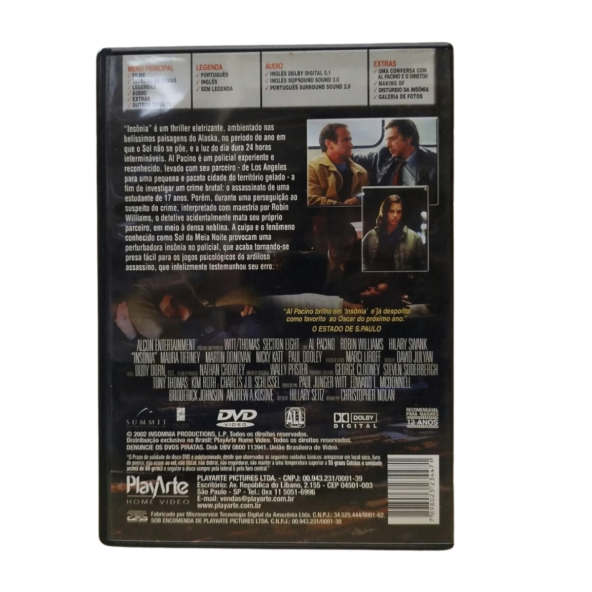 DVD - Insônia (seminovo) - Imagem 2