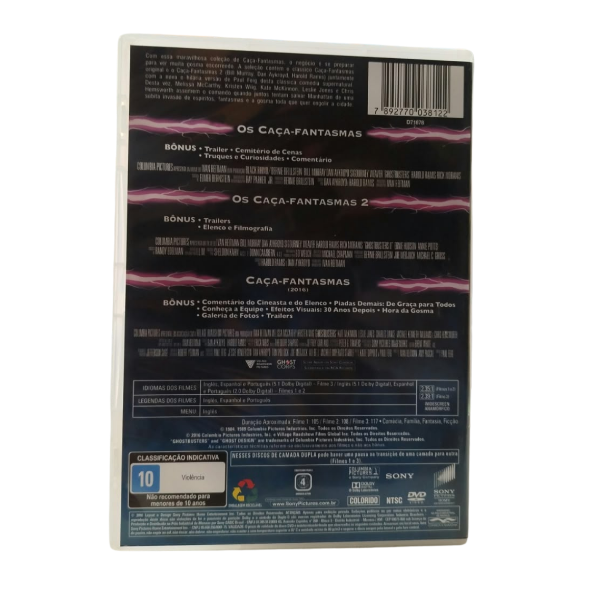 DVD - Coleção Caça-Fantasmas - 3 Filmes (seminovo) - Imagem 3
