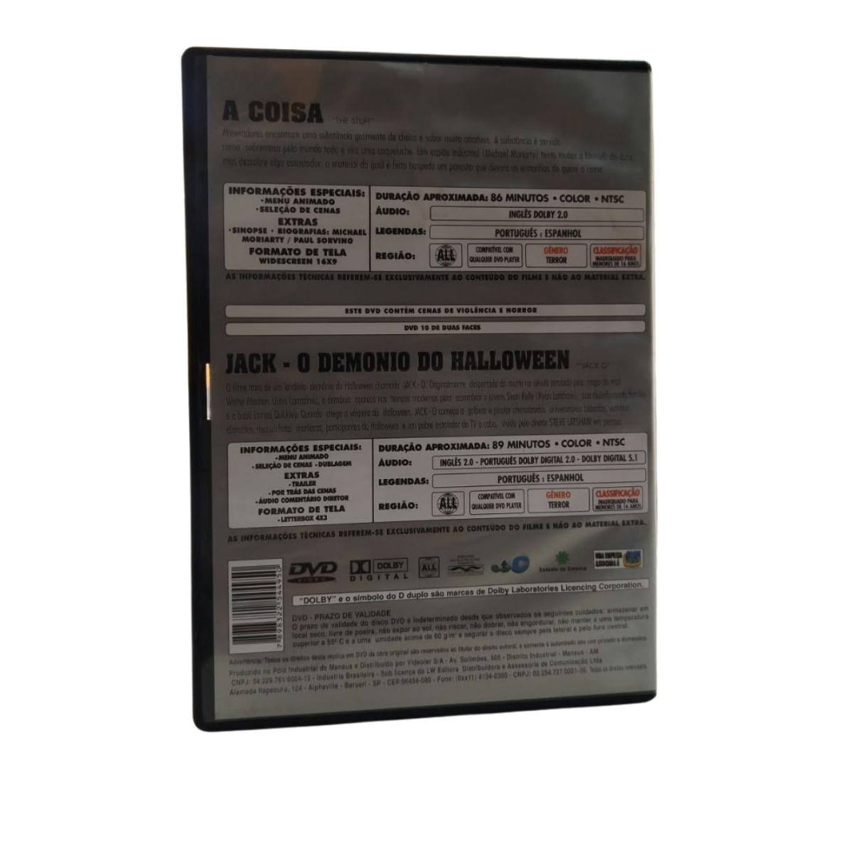 DVD - A Coisa + Jack-o (seminovo) - Imagem 2