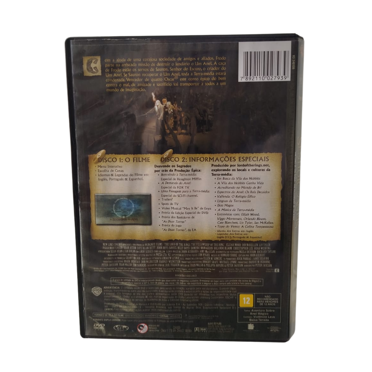 DVD - O Senhor dos Aneis - A Sociedade do anel (usado) - Imagem 2